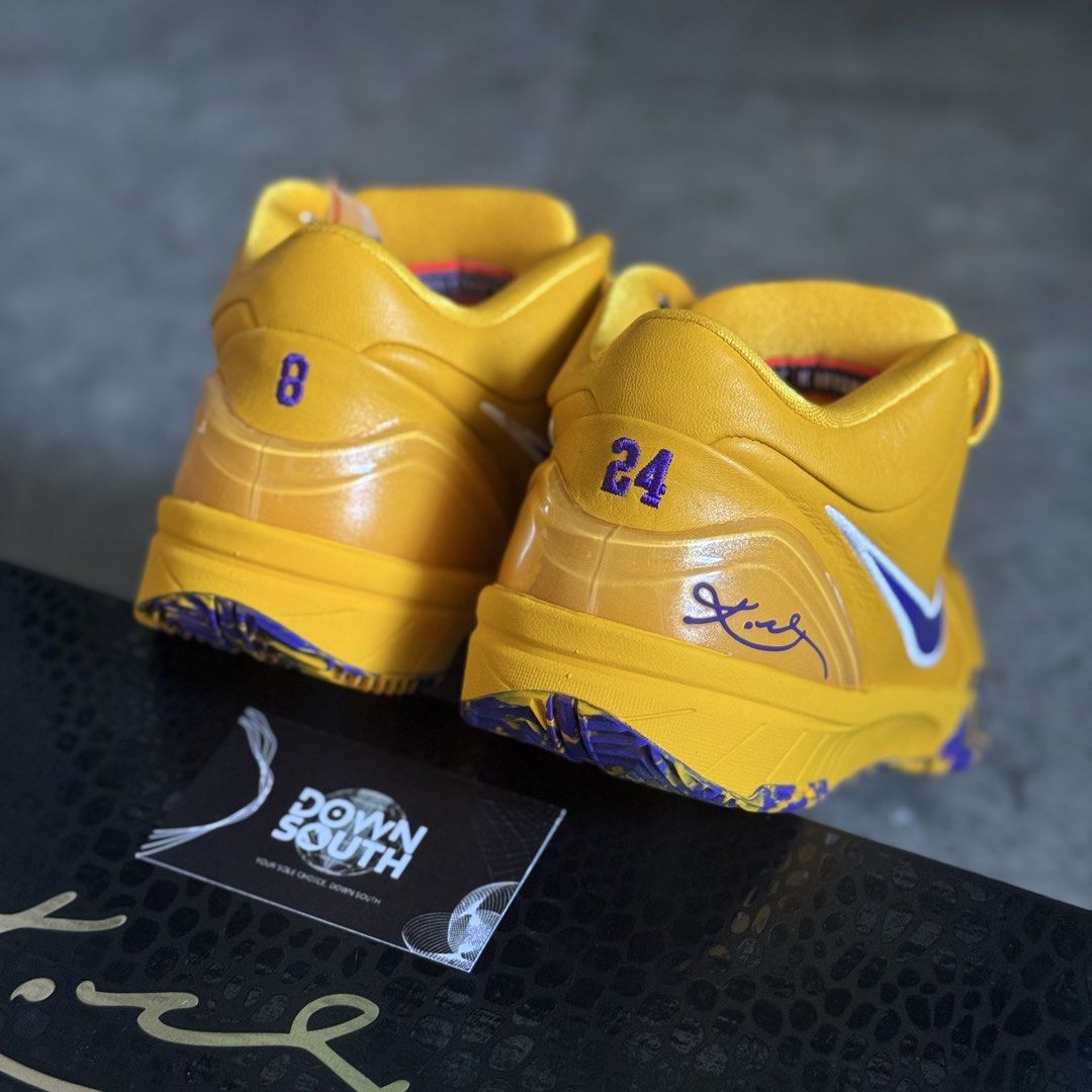 Nike Kobe 4 Protro ‘Draft Pack - Lakers’ (Category: Sneakers) located in Cavite. Submitted by gieveyandearcledera (Listing ID 1463655017, Image 3). Description: #Nike Kobe 4 Protro ‘Draft Pack - Lakers’ 💜💛🐍 A special colorway celebrating Kobe’s journey to the franchise that became home. The Kobe 4 Protro ‘Draft Pack - Lakers’ features a University Gold upper with Fierce Purple accents, a signature Kobe Sheath logo, and his iconic jersey number