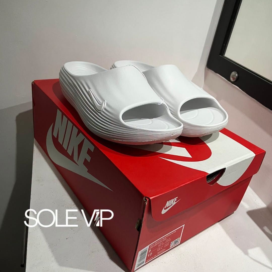 Nike ReactX Rejuven8 Slide 'Summit White' (Category: Slippers & Slides) located in San Fernando. Submitted by solevip (Listing ID 1463628835, Image 1). Description: Nike ReactX Rejuven8 Slide 'Summit White' Size Available On-hand : Size 9 US Brandnew - ₱2,300 Size 9 US Brandnew - ₱2,300 Size 10 US Brandnew - ₱2,300 Size 10 US Brandnew - ₱2,300 Size 10 US Brandnew - ₱2,300 Size 11 US Brandnew - ₱2,300 •Other colorway and sizes available for “Pre-O