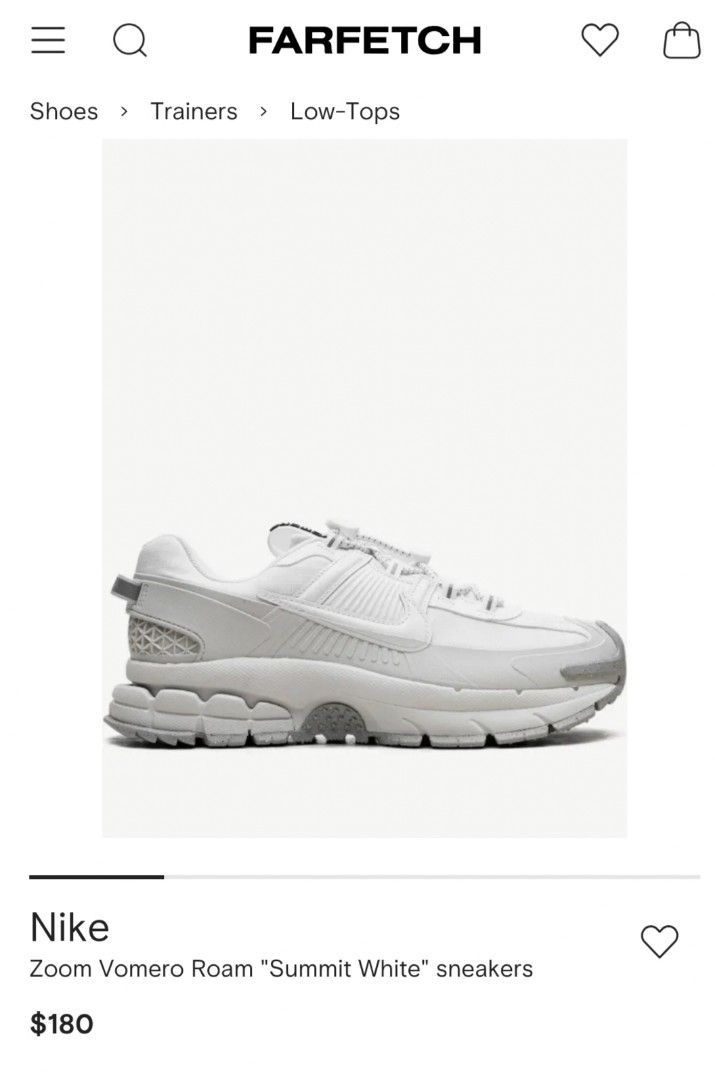 Nike Zoom Vomero Roam "Summit White" (Category: Sneakers) located in Manila. Submitted by myno23lenel (Listing ID 1463607129, Image 1). Description: For sale Nike Zoom Vomero Roam "Summit White" sneakers for womens size 5 euro 35.5 , 100% authentic No box, signs of usage ,normal The only issue is minimal stains,repainted presentable pair For only 1.4k Location Fairview.