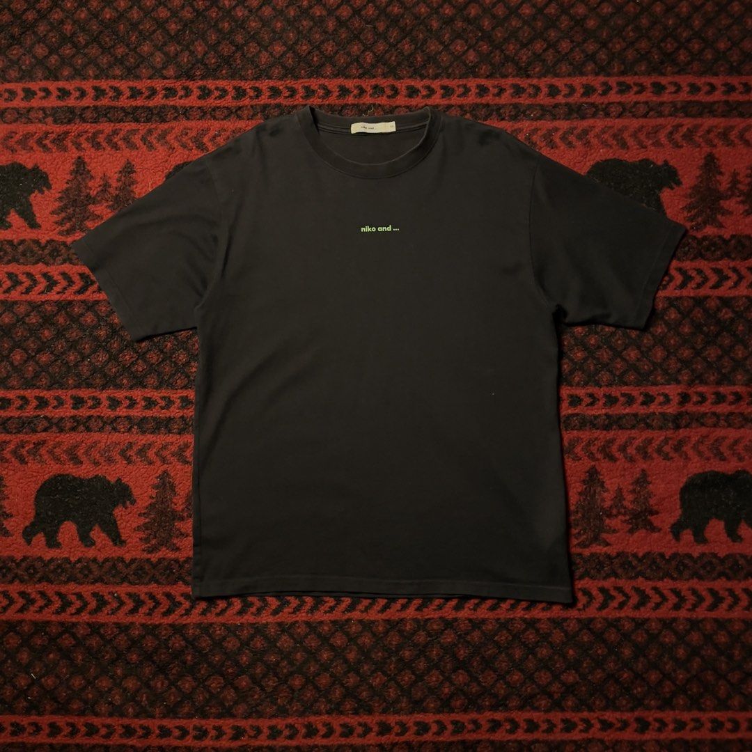 Niko And... Tee (Category: Tshirts & Polo Shirts ) located in Caloocan City. Submitted by piecesgarments (Listing ID 1463676714, Image 1). Description: Niko And... | Spellout tee (Next photos for detailed pictures and when worn) Size:medium Width:20.5" Length:26" Material Quality:cotton Issue:none Condition:Good As New Model:5’7 Price:₱250 📝Reminder: All items are thrifted.Expect the condition of the item is used! Orders takes 3-4 days for packi