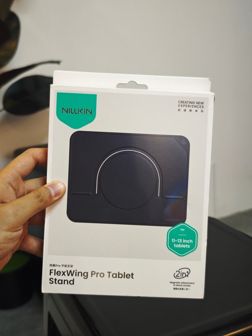 Nillkin FlexWing Pro Magnetic Tablet Stand for 11"-13" (Category: Cases & Sleeves) located in San Pablo. Submitted by allfashionandtech (Listing ID 1463664238, Image 3). Description: SRP: 1300 ❌ Now: 800 ✅ Condition: 10/10 Brand New RFS: Decluttering. Shipping: Add 50 only! Mode of payment: GCash, Maribank, PNB Courier: J&T Meetups: SM San Pablo, San Pablo City Plaza, Shakeys Maharlika Highway.