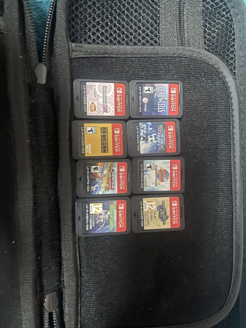 Nintendo Switch + 8 Physical Games + Dock + Accessories ₱10K (Category: Nintendo) located in Manila. Submitted by arcamise (Listing ID 1463589829, Image 2). Description: Selling my Nintendo Switch V1 complete bundle. INCLUSIONS: Nintendo Switch V1 console with controllers Nintendo Switch Dock Original charger Joy-Con straps Carrying case Additional carrying case for whole set 8 physical games GAMES: Gear.Club Unlimited Terraria Street Fighter Gir