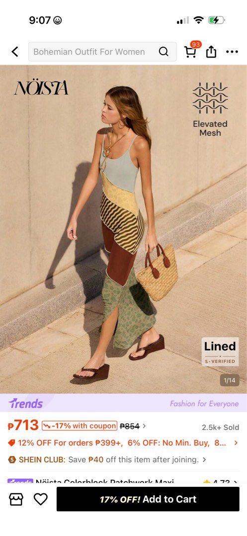 NOISTA Colorblock Patchwork Maxi Dress (Category: Dresses) located in Muntinlupa City. Submitted by andenggggh (Listing ID 1463566265, Image 2). Description: - Used once - Size on tag: XS - RFS: di na gagamitin uli - 700 petot pa sa black app.