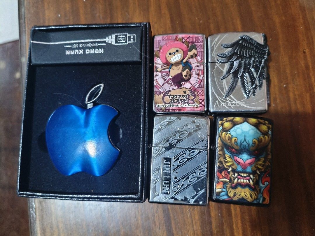 Non Zippo lighters (Category: Vintage Collectibles) located in Paranaque City. Submitted by Sensation (Listing ID 1463677967, Image 1). Description: Tested working, except for the apple(cord included inside) Take all for P600.