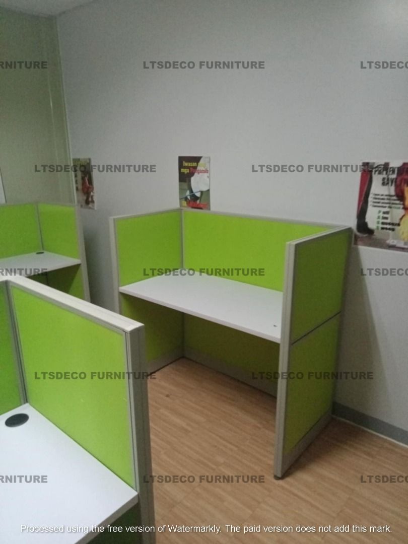 Office Cubicle Workstation with Green Partitions (Category: Office Furniture & Fixtures) located in Paranaque City. Submitted by alexa_ltsdeco (Listing ID 1463605370, Image 1). Description: For inquiry, Quotation, estimate and orders please call us for faster transaction or kindly send your floor plan layout via email: Look for Ms. Anne -Sale's Executive- 📞 V I B E R NUMBER - 09318363986 📩 Email: roxanne25.ltsdecofurniture(at)gmail.com 🌐 VISIT