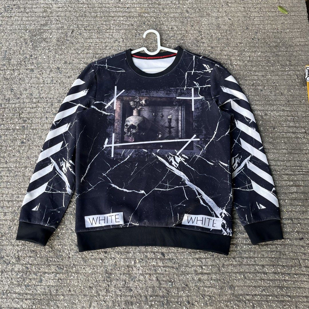 Offwhite Sweater (Category: Coats, Jackets and Outerwear) located in Mandaue City. Submitted by hannahitems (Listing ID 1463598285, Image 2). Description: Offwhite Sweater M 21.5 width 28 length asnew Cut tags -450.