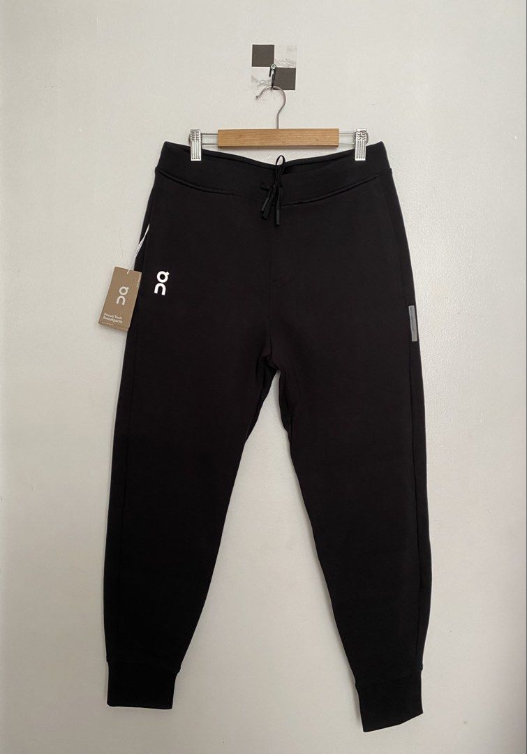 On Running Focus Tech Sweatpants Black Size S (Category: Joggers) located in Makati City. Submitted by tors.villa (Listing ID 1463577910, Image 1). Description: - Brand: On Running - Model: Focus Tech Sweatpants - Color: Black - Size: S - Features: Drawstring waist, zippered back pocket - Material: Soft and comfortable fabric - Condition: Recently purchased, doesn't fit as expected - Ideal for: Everyday wear, workouts.