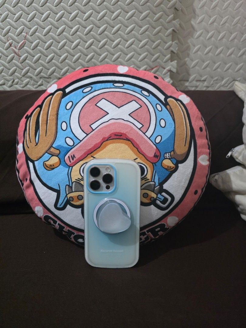 One Piece Chopper Round Plush Pillow (14-15") (Category: Plushies & Soft Toys) located in Mandaluyong City. Submitted by kendykeyn (Listing ID 1463608765, Image 2). Description: - Cute round pillow featuring Chopper from One Piece (around 14-15") - Perfect for One Piece fans and collectors. - Made with soft and plush material. - Ideal for room decoration or lounging. - A fun addition to any anime collection..