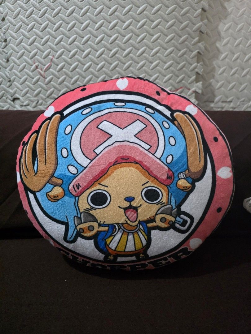 One Piece Chopper Round Plush Pillow (14-15") (Category: Plushies & Soft Toys) located in Mandaluyong City. Submitted by kendykeyn (Listing ID 1463608765, Image 1). Description: - Cute round pillow featuring Chopper from One Piece (around 14-15") - Perfect for One Piece fans and collectors. - Made with soft and plush material. - Ideal for room decoration or lounging. - A fun addition to any anime collection..