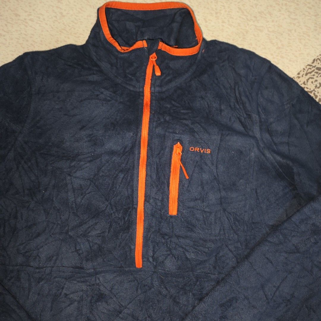 Orvis Half-zip Fleece Jacket (Category: Coats, Jackets and Outerwear) located in Tanay. Submitted by polothriftedit (Listing ID 1463602073, Image 2). Description: No issue Excellent condition Color rate: 10/10 YKK zipper No loose stitches, no distressing dimes: width: 22" length: 24.5" no return, no exchange, no refund [ pwede tumawad kahit walang kasalanan ].