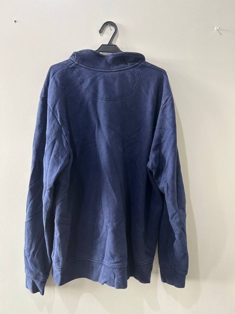 Orvis Navy Blue Quarter-zip (Category: Coats, Jackets and Outerwear) located in Taguig. Submitted by MoveQuickly (Listing ID 1463628802, Image 3). Description: - Orvis navy blue sweatshirt - Quarter-zip with button collar detail - Comfortable fleece material - Size: 29L x 21W.