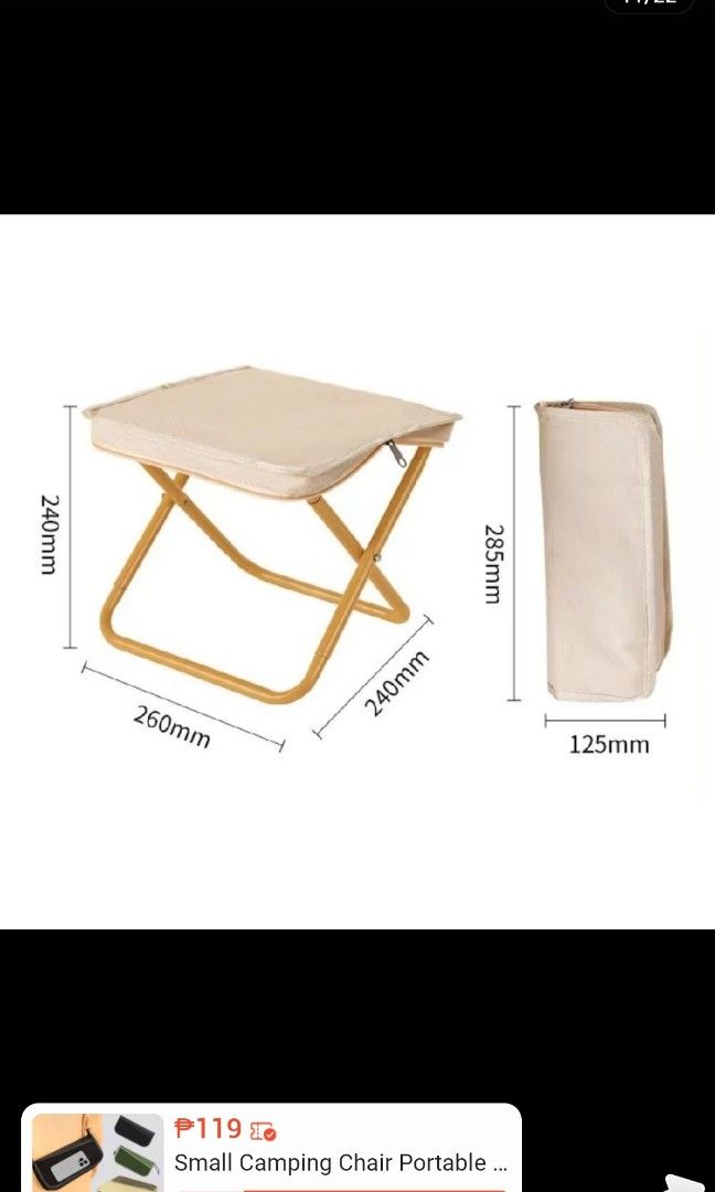 Outdoor Folding Camping Chair - Brown (Category: Travel Essentials & Accessories) located in Valenzuela. Submitted by prelovedbylexie_ (Listing ID 1463669591, Image 3). Description: The price posted is for 1 piece. I have 2 pieces available. Buy both for 380pesos. Never used..