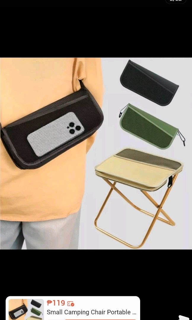 Outdoor Folding Camping Chair - Brown (Category: Travel Essentials & Accessories) located in Valenzuela. Submitted by prelovedbylexie_ (Listing ID 1463669591, Image 1). Description: The price posted is for 1 piece. I have 2 pieces available. Buy both for 380pesos. Never used..