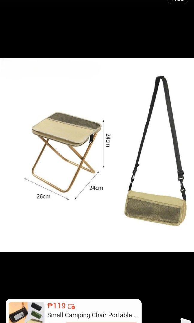 Outdoor Folding Camping Chair - Brown (Category: Travel Essentials & Accessories) located in Valenzuela. Submitted by prelovedbylexie_ (Listing ID 1463669591, Image 2). Description: The price posted is for 1 piece. I have 2 pieces available. Buy both for 380pesos. Never used..