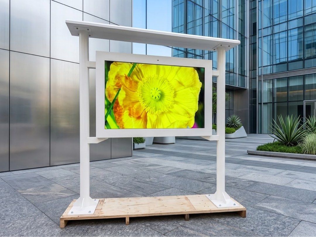 Outdoor kiosk (Category: Office & Business Technology) located in Manila. Submitted by kitsincph (Listing ID 1463688214, Image 2). Description: Floor standing display for Outdoor -55”,65” -waterproof -2500-3500nits high brightness -android -free CMS.