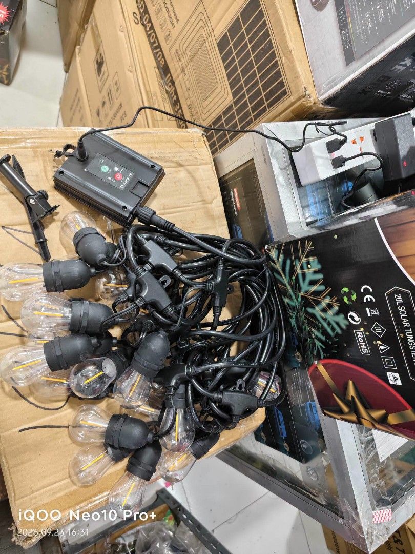 Outdoor String Lights S14 Bulbs Heavy-Duty Hanging (Category: Lighting) located in Manila. Submitted by iliasjen3082126 (Listing ID 1463674980, Image 3). Description: - Versatile S14 bulb string lights for indoor and outdoor use. - Ideal for patios, parties, and decorating rooms. - Creates a warm and inviting ambiance. - Heavy-duty and durable bulbs designed for longevity. - Easy to hang and install..