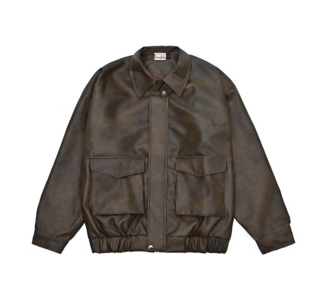 Oversized Brown leather jacket (Category: Coats, Jackets and Outerwear) located in Manila. Submitted by brownbutterlatte (Listing ID 1463585466, Image 3). Description: Super nice! Used once only during our japan trip. Size 3. Oversized for small frames. Can fit up to large. helping tags uniqlo h&m f21 zara pull & bear stradivarius marks & spencer gu gap vintage .