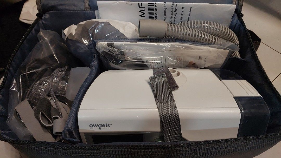 Owgels CPAP Machine OGH-520A (Category: Medical Supplies & Tools) located in Caloocan City. Submitted by cleverforest143 (Listing ID 1463638933, Image 2). Description: OWGELS CPAP machine set Ventillation Mode: APAP, CPAP INCLUSIONS : - humidifier chamber, - nose ventillation mask, - tubing, and power adapter - With hand carry bag and complete manual book for instruction - Ideal for both travel and home use - Ready for its new owner The Equipment