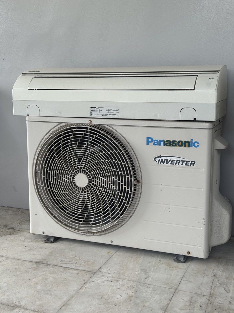 Panasonic Inverter ACU Complete R410A Models (Category: Other Home Appliances) located in Pasig City. Submitted by _rajasully (Listing ID 1463679614, Image 2). Description: Disposing these well used WORKING Panasonic Split-type A/C units + their condensers. Left unit = 1.5hp | ₱18,499 Right unit = 2.Ohp | ₱20,499 Take All = ₱37,499 *Each comes with their own remote, but can be used interchangeably *Price is listed as a set, but can be bought sepa