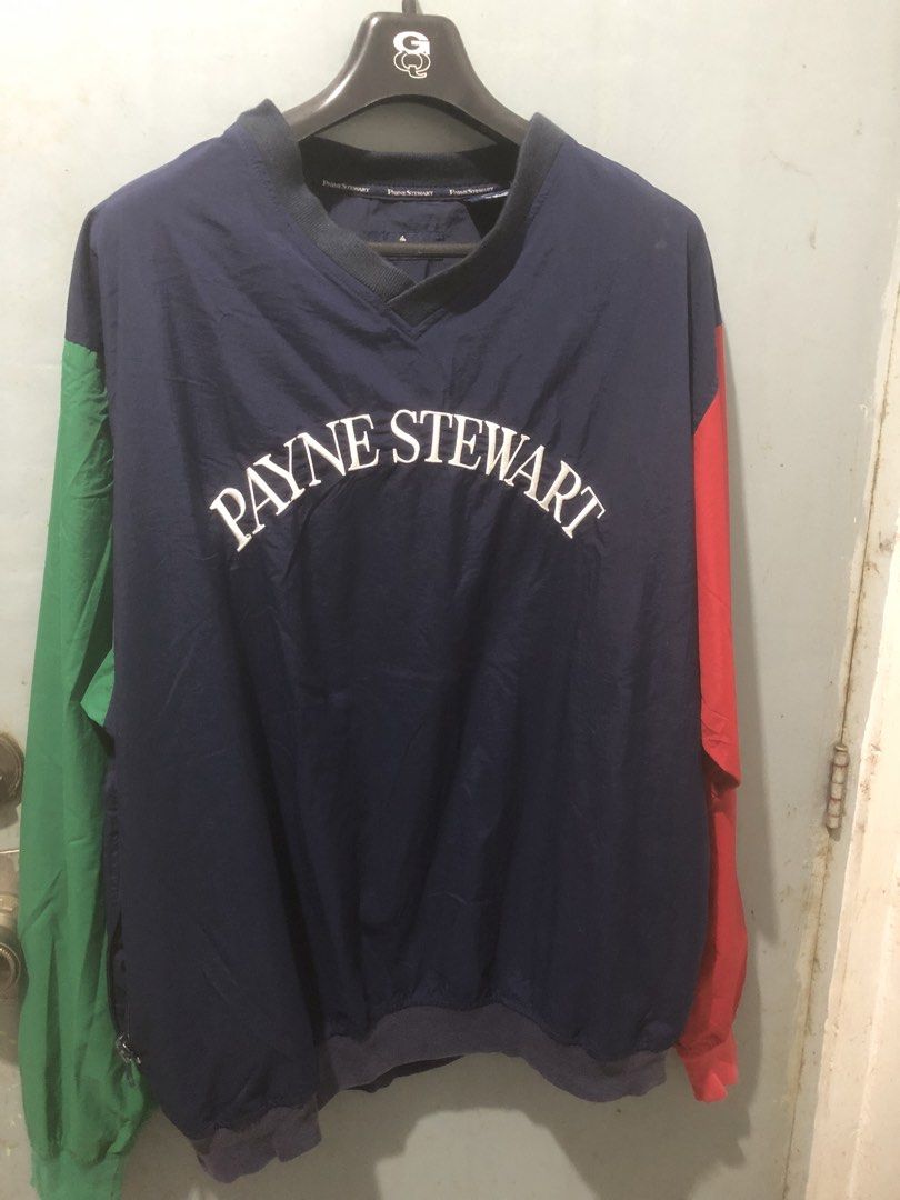Payne Stewart Colorblock Pullover Windbreaker Jacket (Category: Coats, Jackets and Outerwear) located in Quezon City. Submitted by unique2shop (Listing ID 1463585489, Image 1). Description: - Vintage Payne Stewart pullover jacket - Color: Navy blue with green and red sleeves - Design: V-neck, elastic cuffs and hem - Perfect for golf or casual wear - Made in Sri Lanka.