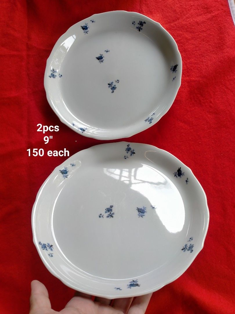 Permastone Japan Stoneware Dinnerware Set - Blue Lining (Category: Dinnerware & Cutlery) located in Manila. Submitted by margeventa (Listing ID 1463622851, Image 3). Description: - Set of Permastone Japan stoneware - Includes: 3 x 10.5" plates, 2 x 9" plates, 3 x bowls (5.5" diameter, 2" deep) - Features a beautiful blue floral pattern with a blue rim - Oven, dishwasher, and microwave safe - Ideal for everyday meals or special gatherings - All 8 