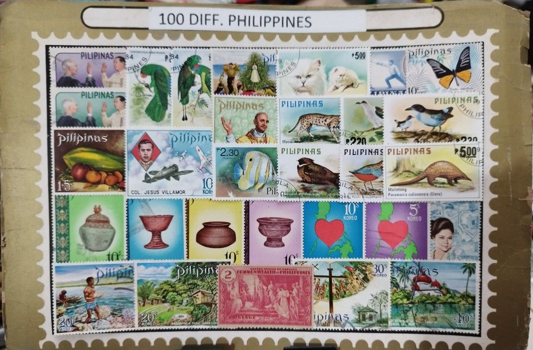 Philippine Stamps Collection (Category: Stamps & Prints) located in Paranaque City. Submitted by heyitsmeaj (Listing ID 1463654997, Image 1). Description: - Assorted collection of stamps from the Philippines and various countries. - Features a special 50th Anniversary stamp from 1955. - Ideal for stamp collectors and enthusiasts..