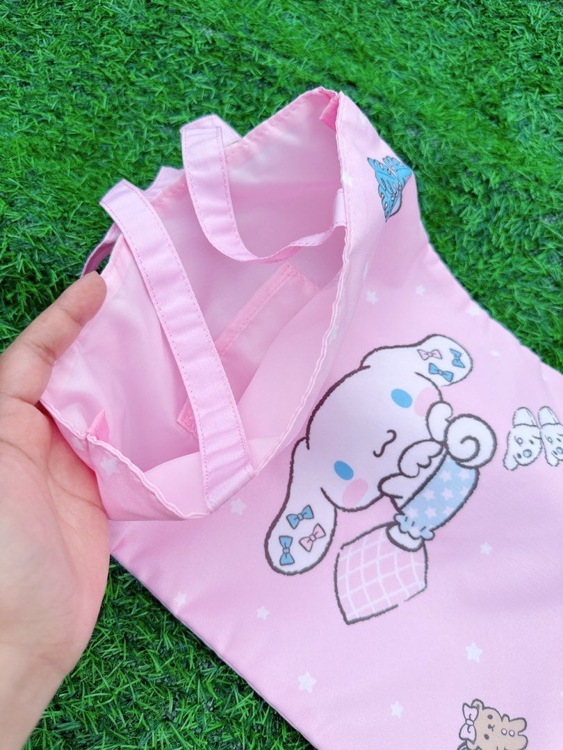 Pink Cinnamoroll Tote Bag (Category: Tote Bags) located in Manila. Submitted by ronoarabbit.ph (Listing ID 1463668224, Image 3). Description: KUJI ITEM from Japan - Adorable pink tote bag featuring Cinnamoroll and friends. - Perfect for everyday use. - Makes a great gift! - Easy-to-carry handles. 📌Payment First Policy, NO COD 📌 First to pay, no long reservations 📍Loc: Manila.
