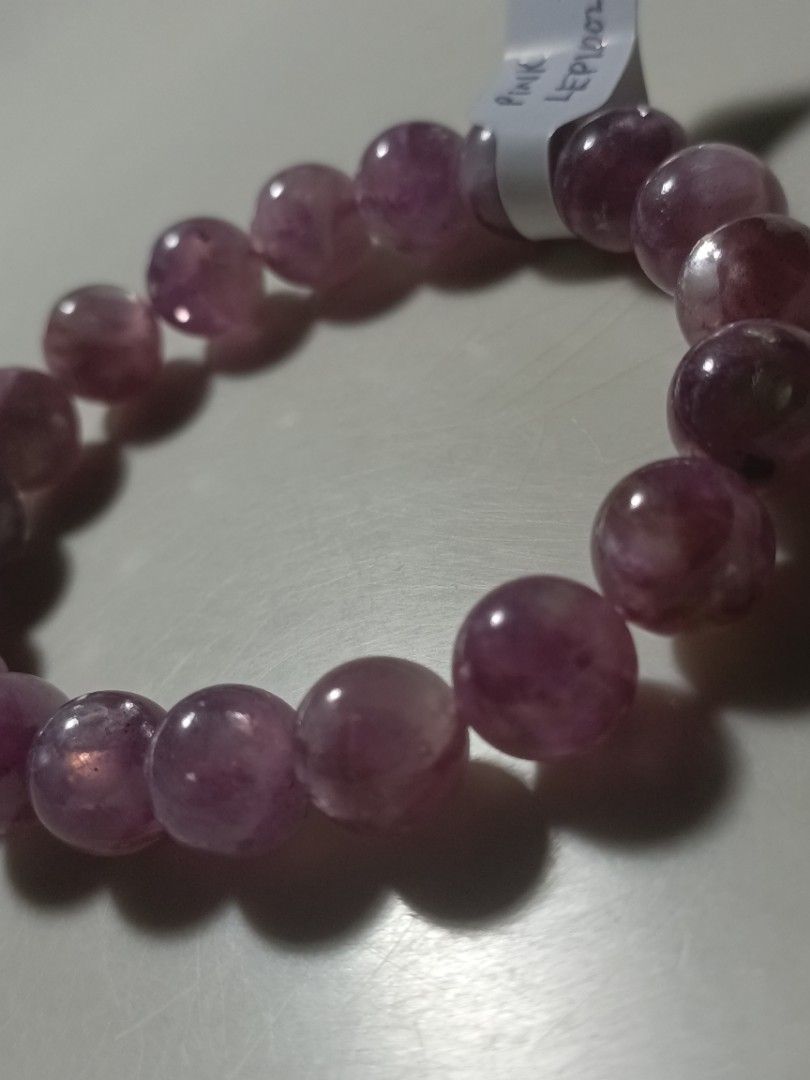 Pink Lepidolite Bracelet (Category: Bracelets) located in San Antonio. Submitted by thriftsandcharms (Listing ID 1463732976, Image 2). Description: 1pc remaining gcash Olongapo City +sf pm for more details.