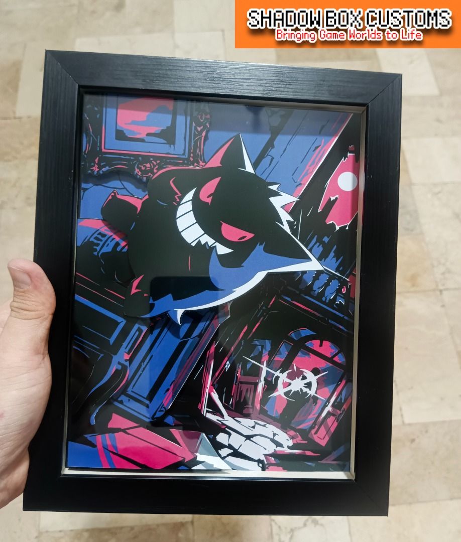 Pokemon Gengar EX Card Full Art Shadow Box, Video Gaming, Video Games ...