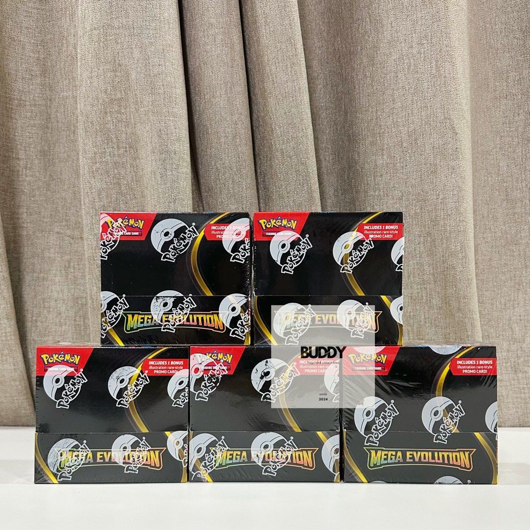 Pokemon TCG Mega Evolution Enhanced Booster Box (Category: Card Boxes & Cases) located in Kawit. Submitted by buddytoys (Listing ID 1463671236, Image 1). Description: Nego if take all MOP:GCASH MOP: LBC/LALAMOVE.