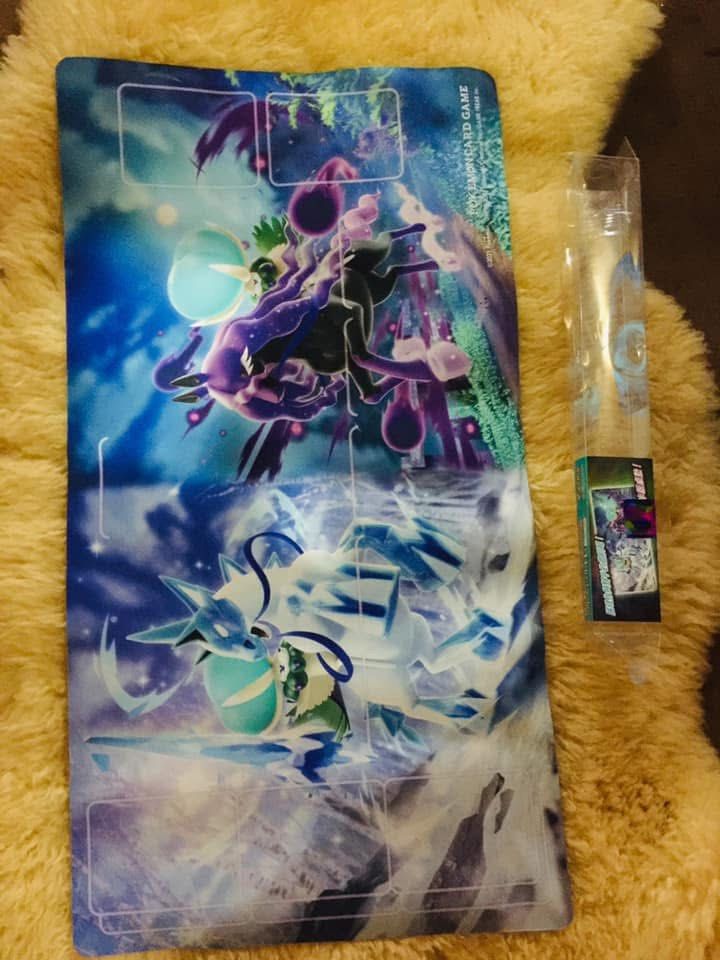 POKEMON TCG Playmat (Category: Trading Cards Accessories) located in Baguio. Submitted by izza_thrifty (Listing ID 1463663736, Image 1). Description: -380 each, 2 pcs available - Pokemon Card Game Playmat featuring Lugia artwork. - Includes original packaging tube and box. - Dimensions: 610mm x 350mm. - Ideal accessory for any Pokemon TCG fan..