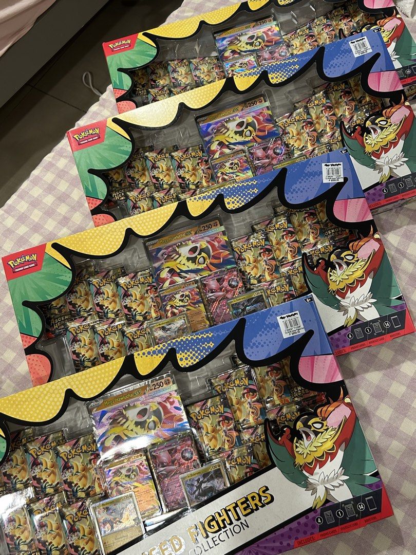 Pokémon Ascended Heroes Focused Fighters Premium Collection (Category: Card Packs) located in Quezon City. Submitted by shrubone (Listing ID 1463694775, Image 1). Description: Ascended Heroes Focused Fighters Premium Collection 14 packs / box 12000 Negotiable DM for trade negotiations: Prismatic SPC/ETB 30th Celebration ETB Ascended ETB Other QC / Ateneo / DLSU.