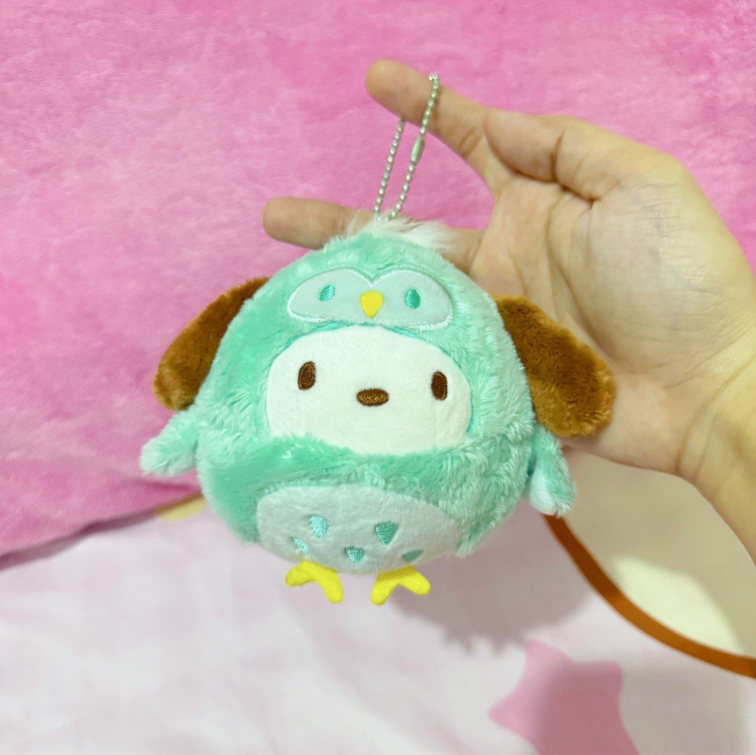 Pompompurin Sanrio Green Bird Charm Plush (Category: Plushies & Soft Toys) located in Manila. Submitted by ashyyel_ (Listing ID 1463675866, Image 1). Description: no issues like new.