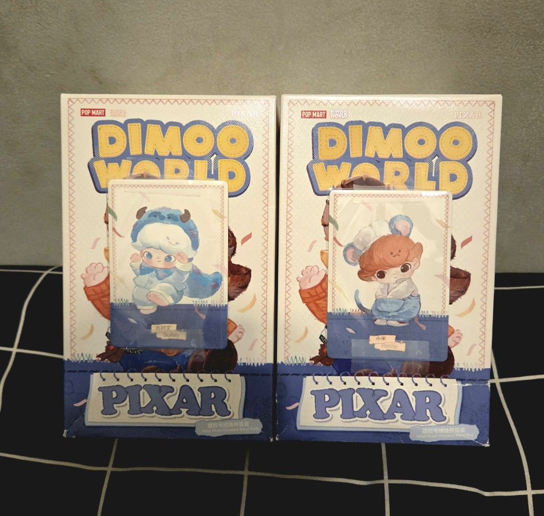Pop Mart Dimoo World Pixar plush pendant (Category: Plushies & Soft Toys) located in Mandaluyong City. Submitted by KenP07 (Listing ID 1462068454, Image 2). Description: SALE! Hirono Mist Walker Unfallen Wing + Gap Glimmer Wanderer - ₽2,300 Hirono Road Journal Into Fogwild - ₽1,300 Dimoo Pixar Sulley + Remy - ₽2,300 Dimoo Pixar Sulley + Red Panda Mei - ₽2,300 Dimoo Pixar Sulley + Dash Parr - ₽2,300 Dimoo Pixar Woody - ₽1,700 Pickup: SMDC LIGHT RE