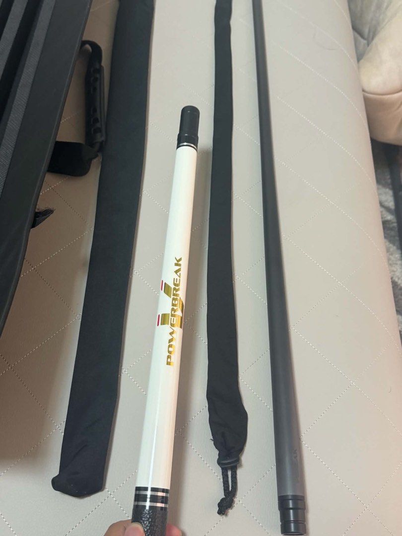 POWERBREAK V with Sleeves and Case (Category: Billiards and Bowling) located in Manila. Submitted by baeeeeee (Listing ID 1463631494, Image 1). Description: POWERBREAK V 9.5/10 Can pass as brand new (pwede sa maarte) Comes with case 2x2 and sleeves .