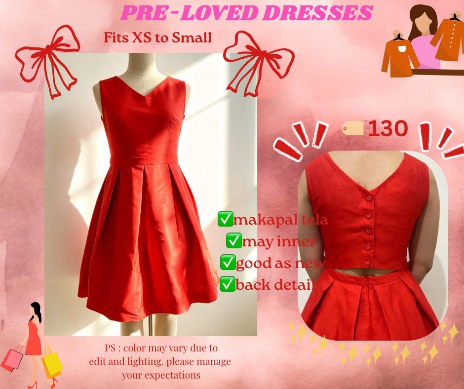 Pre-loved Dresses🛍️👗 (Category: Dresses) located in Manila. Submitted by nineeerivera (Listing ID 1463624207, Image 2). Description: 🛍️Selling my pre-loved dresses!❤️ expect the items are not abused and in good condition. dm me if you're interested!📩 📍Location : Salawag Dasmariñas, Cavite 📦Mode of Delivery : Pick-up/Meet-up or Lalamove (buyer will shoulder df) 💰Mode of Payment : CashG or COD/COP.