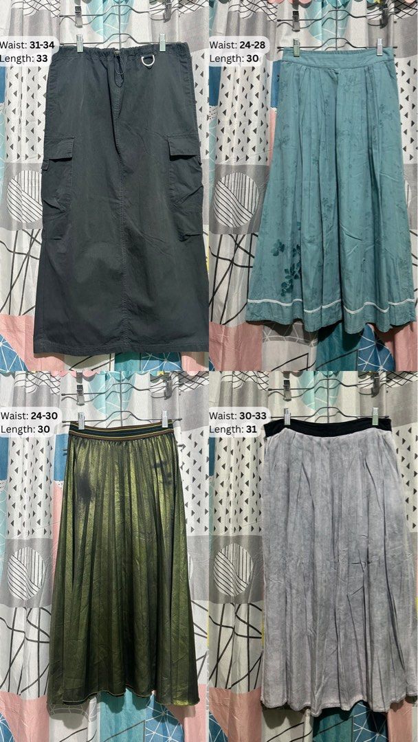Preloved Maxi & Midi Skirts (Category: Skirts) located in Antipolo. Submitted by caredbypya (Listing ID 1463723933, Image 3). Description: CLEARANCE SALE❗️88 ALL SKIRTS 🏷️ Detailed measurements (waist & length) provided in photos..