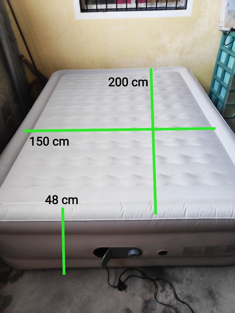 Premium Airbed Built in Pump (Queen) (Category: Bed Frames & Mattresses) located in Plaridel. Submitted by tonilousg (Listing ID 1463607643, Image 2). Description: Premium Airbed Queen (Alwayz Aire) Remarks: 🔶 Factory Pull Out 🔸 As Is 🔶 Ready to use 🔶 Surplus 👉 Check out our marketplace for more items that might interest you! We've got plenty of good stuff available. 🏠 We are located at: Plaridel, Bulacan 🛵 Courrier: Lalamove ( Buyer arran