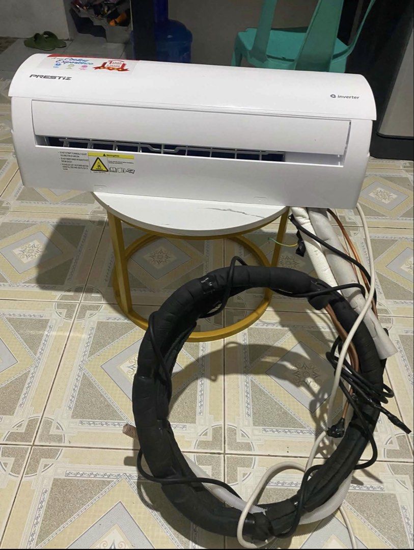 PRESTIZ Inverter Split Type Air Conditioner ACS-09IDYX (Category: Air Conditioning and Heating) located in Quezon City. Submitted by saberonkathleen (Listing ID 1463640030, Image 2). Description: 🔥 *FOR SALE: PRESTIZ INVERTER SPLIT TYPE AIR CONDITIONER 1hp - 3 MONTHS LANG NAGAMIT AND BIHIRA GAMITIN IN A WEEK 📣 DETAILS OF SPECS: ✅ PRESTIZ brand AC 1hp ✅ Split type and Inverter type ✅ With remote control ✅ Complete accessories - bracket, bolts an