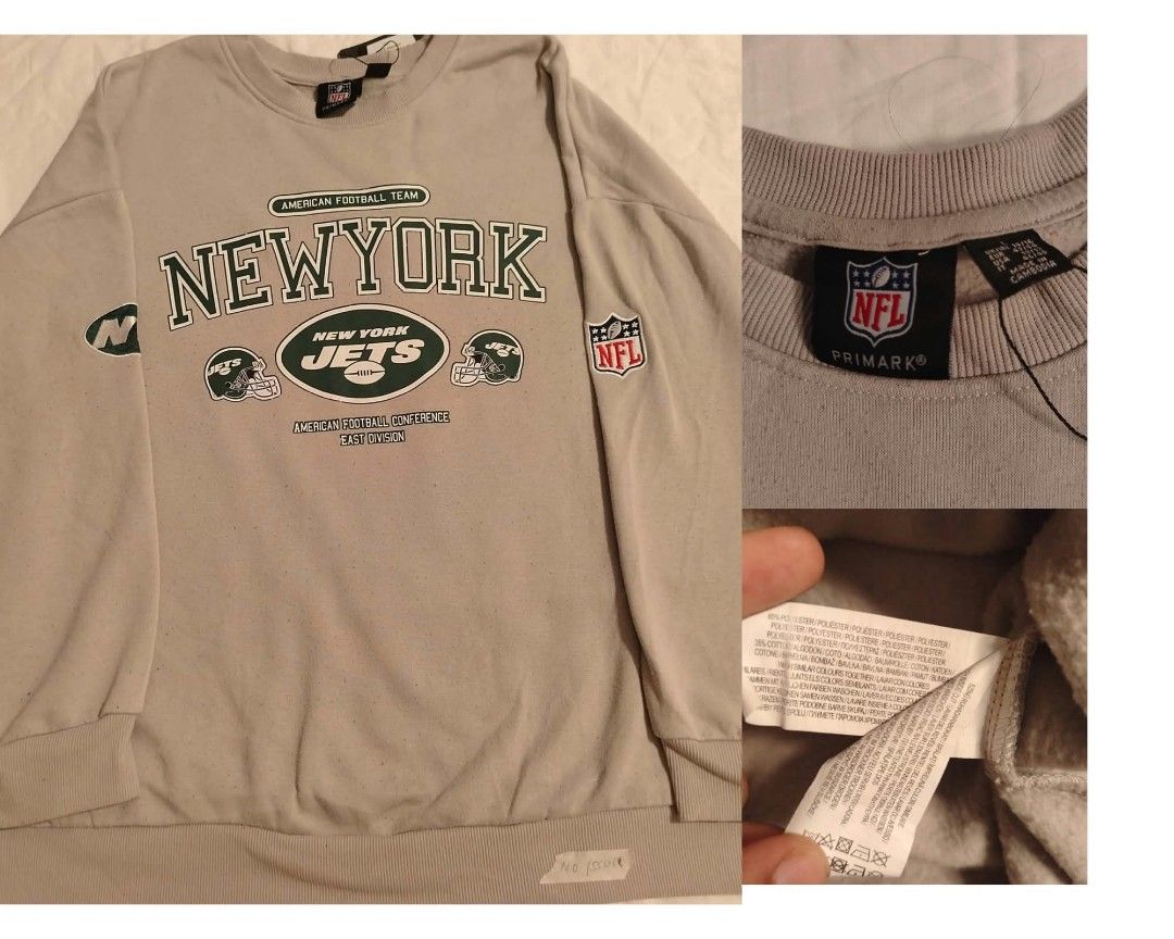 Primark x NFL collab sweatshirt (Category: Coats, Jackets and Outerwear) located in Daet. Submitted by stonervoid (Listing ID 1463613206, Image 1). Description: Primark x NFL collab sweatshirt dimes: W 27 L 27 price 800 shipped.
