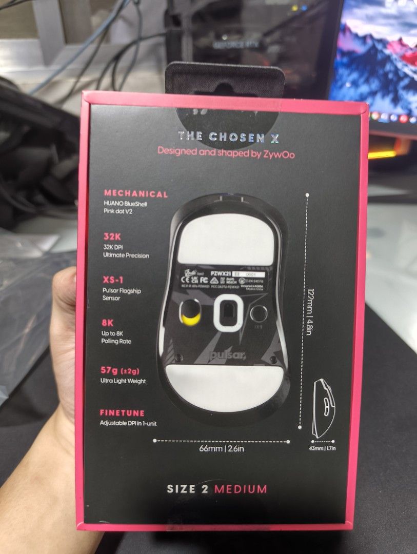 Pulsar ZyWoo The Chosen Mouse Medium (Black) (Category: Mouse & Mousepads) located in Makati City. Submitted by viporaa (Listing ID 1463631100, Image 2). Description: Pulsar ZyWoo The Chosen Mouse Medium (Black) Price: ₱5,300 • Brand new / sealed • DOP - August 14, 2026 RFS: Extra mouse 📍 Meetups in Metro Manila. Preferably around Makati / Can ship at buyer's expense.