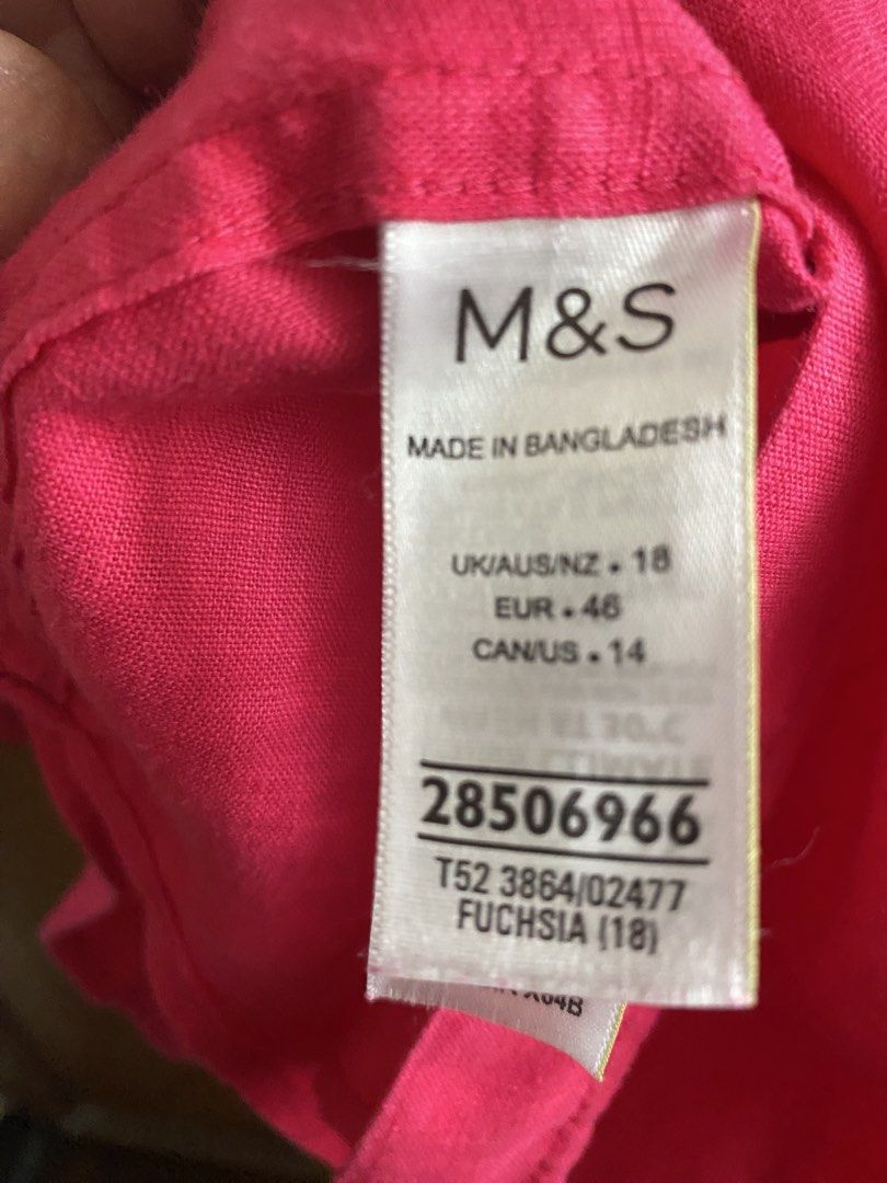 Pure Linen (Category: Longsleeves) located in Quezon City. Submitted by lis.thisnthat (Listing ID 1463571028, Image 2). Description: Long sleeve linen top in Fuschia.
