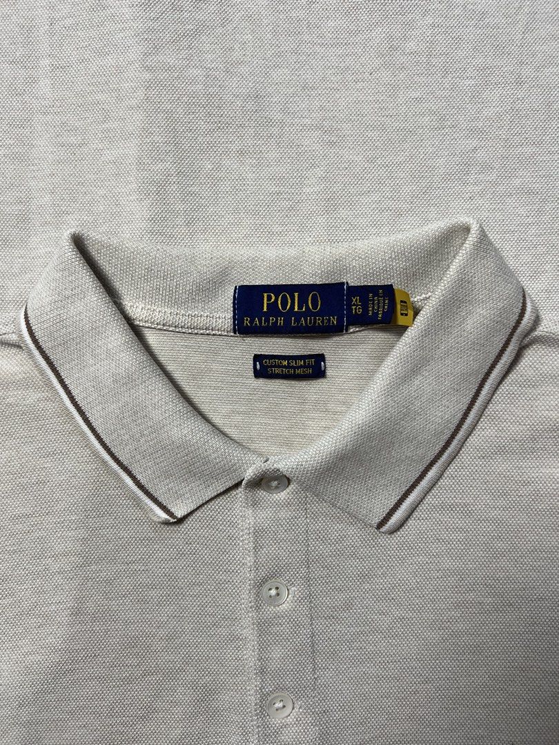Ralph Lauren Beige Poloshirt (Category: Tshirts & Polo Shirts ) located in Davao. Submitted by don_jungco (Listing ID 1463665641, Image 3). Description: Condition: Like New Color rate: 10/10 Issue: Width - 23 Length - 29 Best Fit - L to XL With scannable QR CODE.
