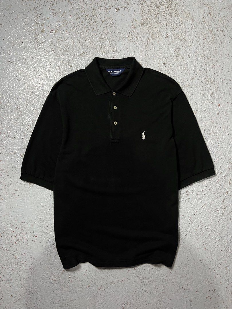 Ralph Lauren Black Golf Poloshirt (Category: Tshirts & Polo Shirts ) located in Davao. Submitted by don_jungco (Listing ID 1463670060, Image 1). Description: Condition: Excellent Color rate: 9.8/10 Issue: Width - 21 Length - 29 Best Fit - Large.