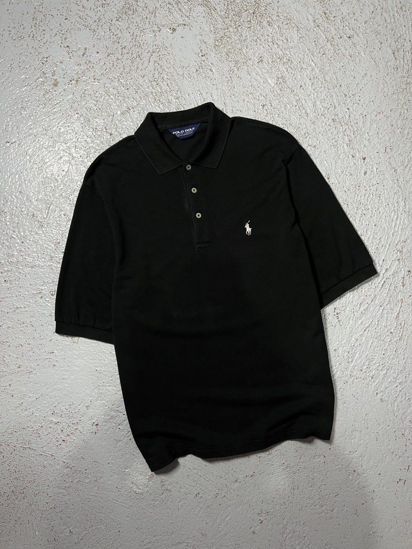 Ralph Lauren Black Golf Poloshirt (Category: Tshirts & Polo Shirts ) located in Davao. Submitted by don_jungco (Listing ID 1463670060, Image 2). Description: Condition: Excellent Color rate: 9.8/10 Issue: Width - 21 Length - 29 Best Fit - Large.