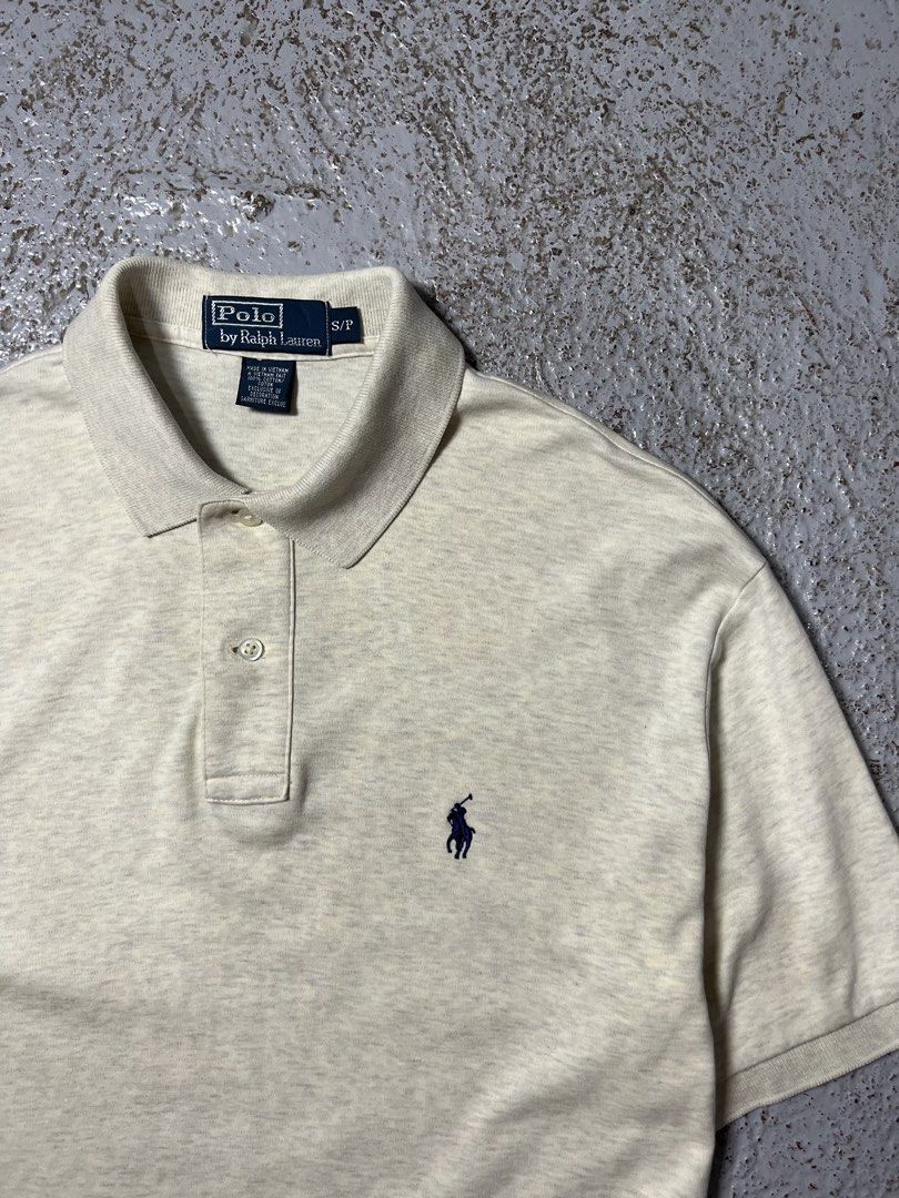 Ralph Lauren Cream Poloshirt (Category: Tshirts & Polo Shirts ) located in Davao. Submitted by don_jungco (Listing ID 1463671150, Image 3). Description: Condition: Like New Color rate: 10/10 Issue: Width - 21 Length - 29 Best Fit - Large.