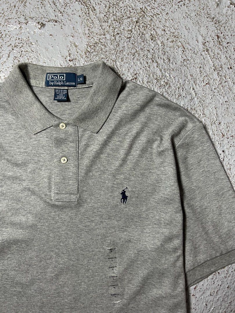 Ralph Lauren Gray Pima Poloshirt (Category: Tshirts & Polo Shirts ) located in Davao. Submitted by don_jungco (Listing ID 1463670528, Image 3). Description: Condition: Brand New Color rate: 10/10 Issue: Width - 23 Length - 30 Best Fit - L to XL.