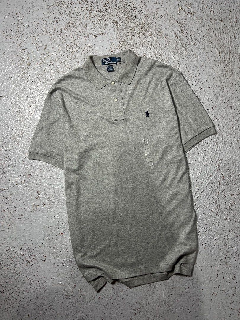 Ralph Lauren Gray Pima Poloshirt (Category: Tshirts & Polo Shirts ) located in Davao. Submitted by don_jungco (Listing ID 1463670528, Image 2). Description: Condition: Brand New Color rate: 10/10 Issue: Width - 23 Length - 30 Best Fit - L to XL.