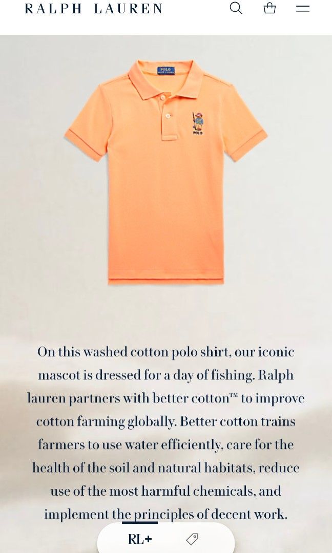 Ralph Lauren Kids Polobear (Category: Babies & Kids Fashion) located in Imus. Submitted by eykc01 (Listing ID 1463668338, Image 2). Description: Excellent to Like New *Minimal fine lint's barely noticeable 6-7yo Armpit to armpit: 15" Length: 20".