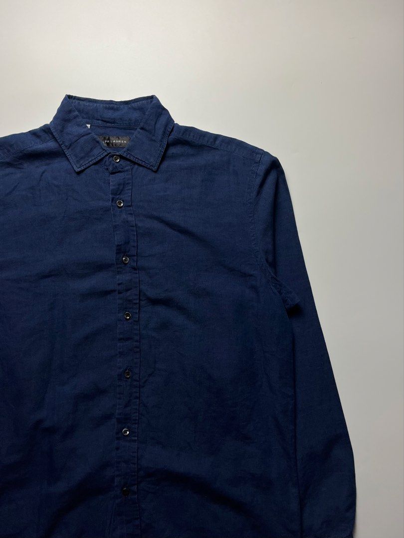 Ralph Lauren Linen Button-down Shirt (Category: Formal Shirts) located in Manila. Submitted by streetsavvy (Listing ID 1463686815, Image 3). Description: Ralph Lauren Linen Button-down Shirt Size: Medium Width: 21” Length: 32” Shoulder: 18” Sleeve Length: 26” Hem: 20” measured in inches Condition: Excellent condition Made in Italy 51% Linen 49% Cotton.